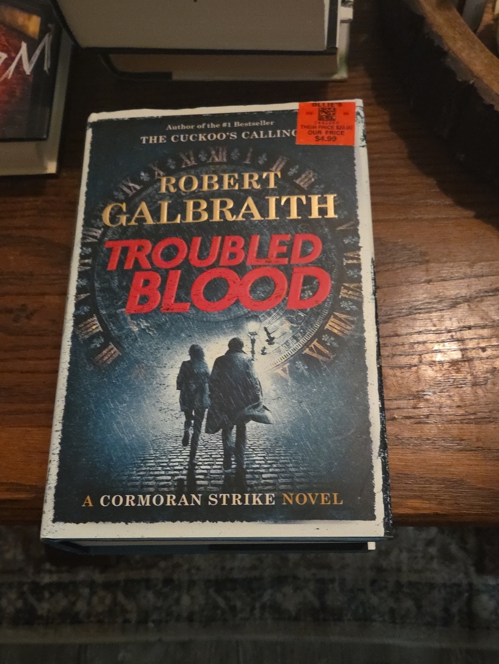 Robert Galbraith "Troubled Blood" Hardcover Novel - Dark Blue & Red Cover